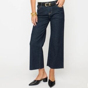Oliver Logan Aberdeen Wide Leg Sculpt Jeans In Timbers Blue Dark Wash Women's 25
